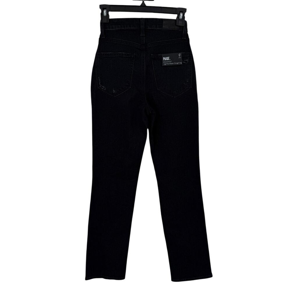 Paige flaunt knockout distressed jean black size 24 - Picture 5 of 8